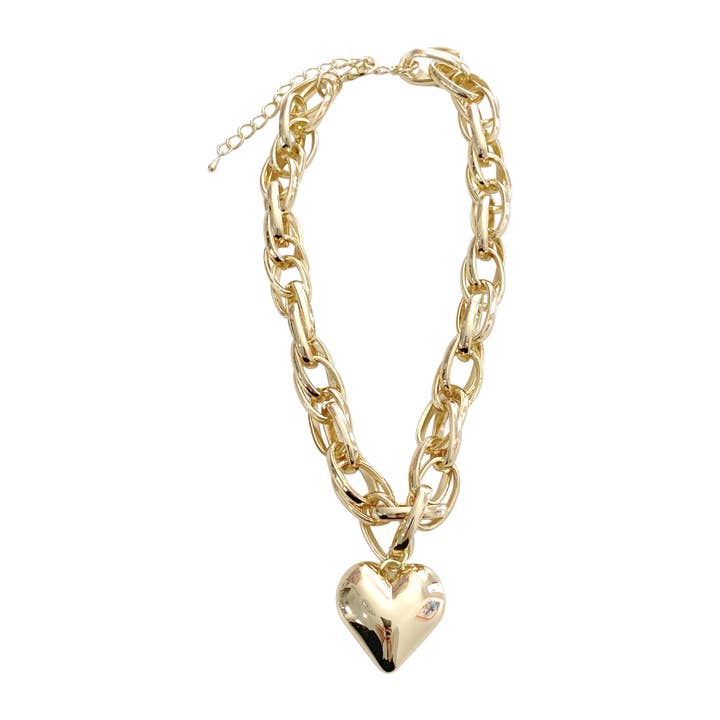 Gemelli - Wholesale Pendant/Charm Necklace - Alyssa Heart Chain Necklace