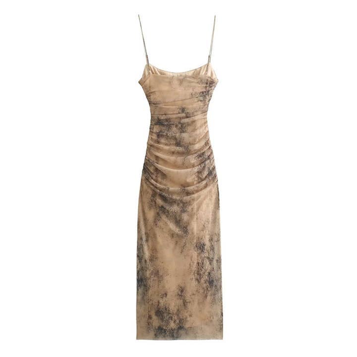 Marayn - Wholesale Dress - Women's - VintageInspired Silk Print Dress Autumns Chic Global Style4