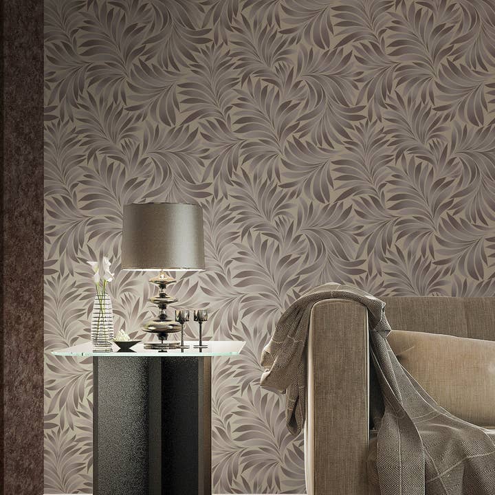 Modern Embossed Flowered Pink Gray Wallpaper, Home Wall Decor, Aesthetic Wallpaper, Textured Wallcovering Non-Adhesive and Non-Peel for wholesale by Walloro Luxury Embossed Wallpaper