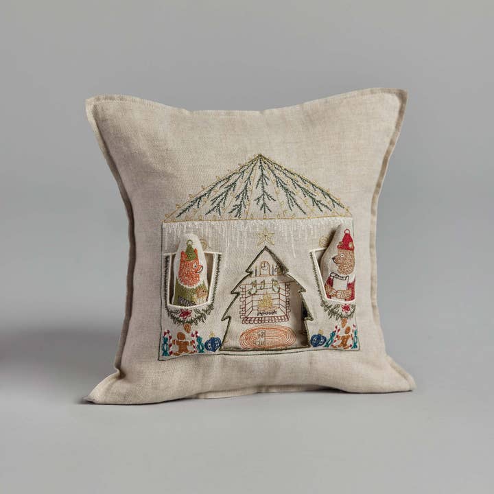 Coral & Tusk - Wholesale Throw/Decorative Pillow - North Pole Santa's House Pocket Pillow