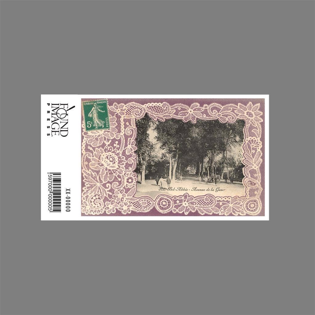 Found Image Press - Wholesale Sticker - Sticker PS-169 Sidi Bel Abbes - Avenue de la Gare, Lacy Fren1