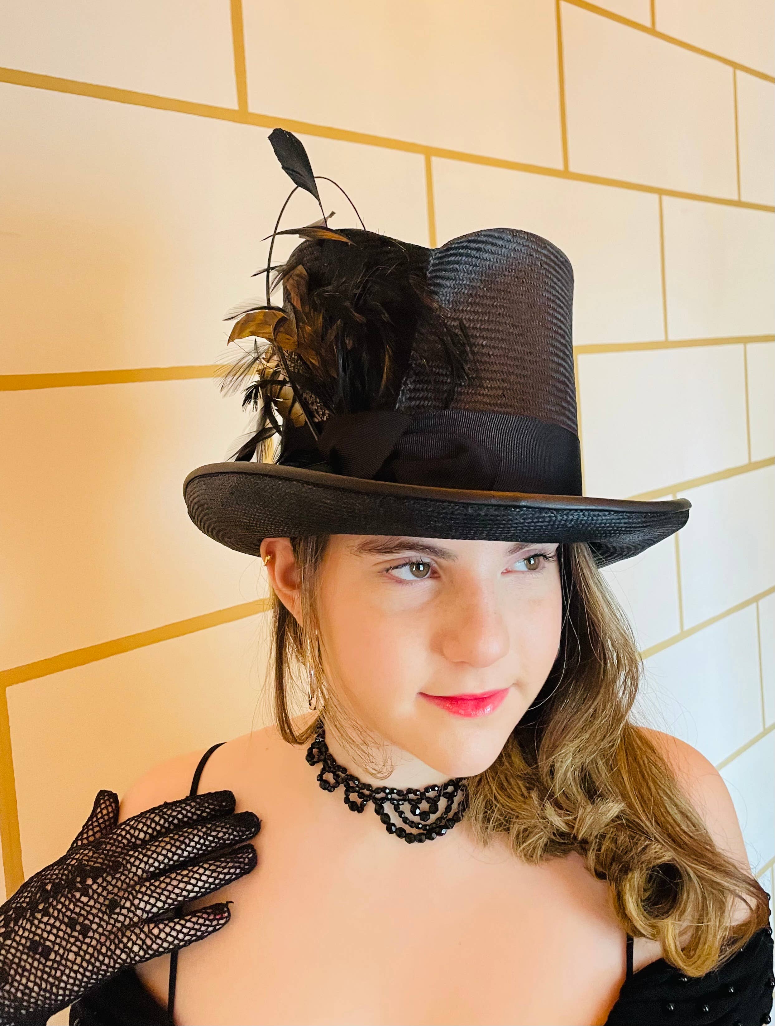 Cha Cha's House of Ill Repute - Wholesale Straw Hat - Women's - Persephone - Derby Top Hat5