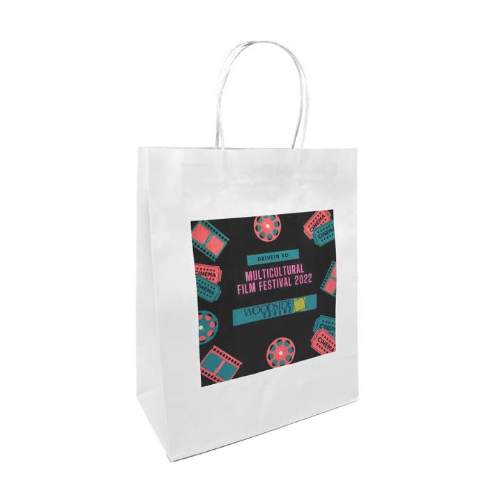 Kis Paper - Wholesale Gift Bag - Custom Print Cub 8x4.75x10.25 White Paper Bags
