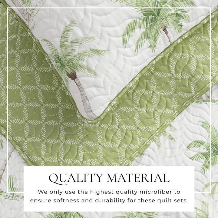 West Palm Trees Coastal Quilt Set - Coronado Collection for wholesale on Faire