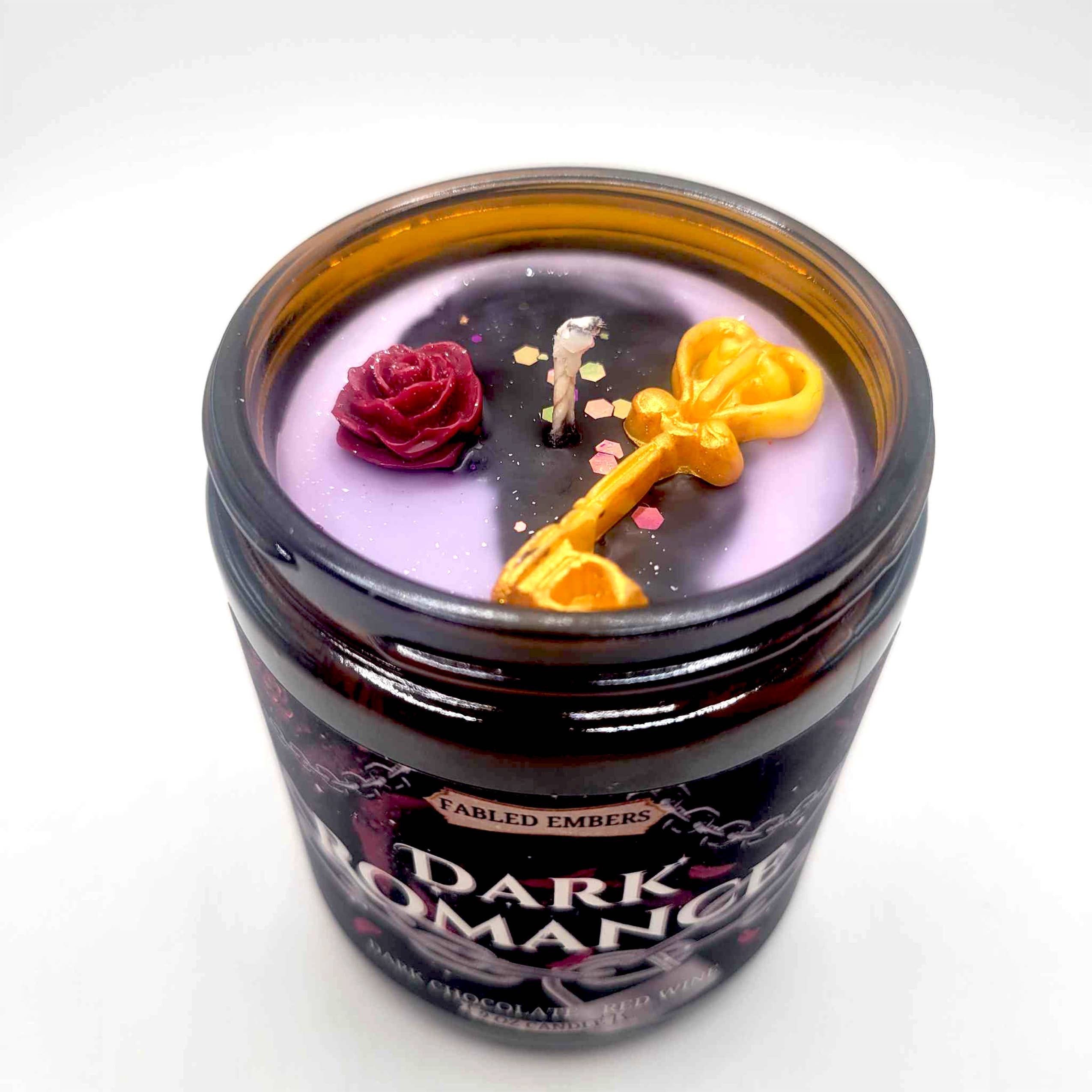 Fabled Embers - Wholesale Jar/Filled Candle - DARK ROMANCE book lovers WINE & CHOCOLATE coconut soy candle1