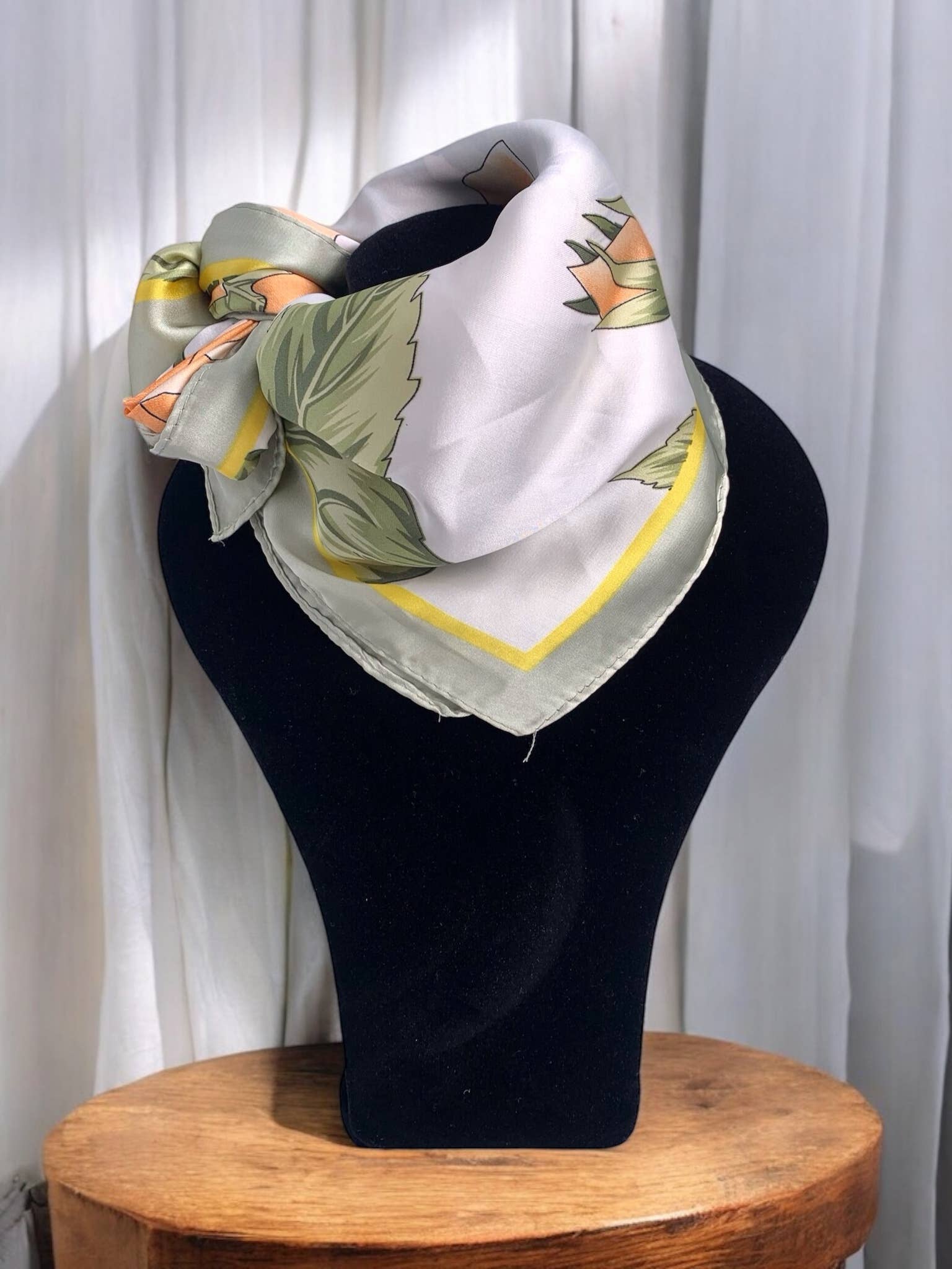 Pink Silk square scarf FL06 for wholesale on Faire