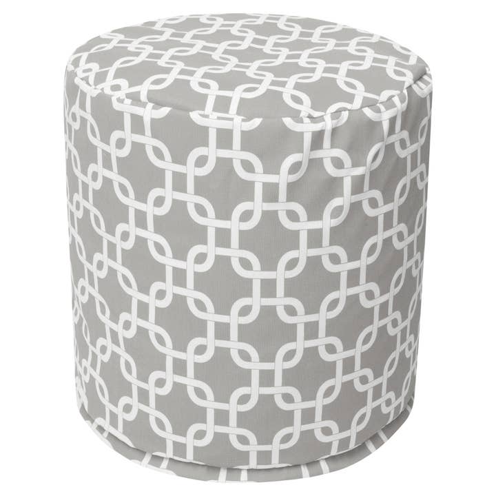 Majestic Home Goods Gray Links Pouf for wholesale by Majestic Home Goods