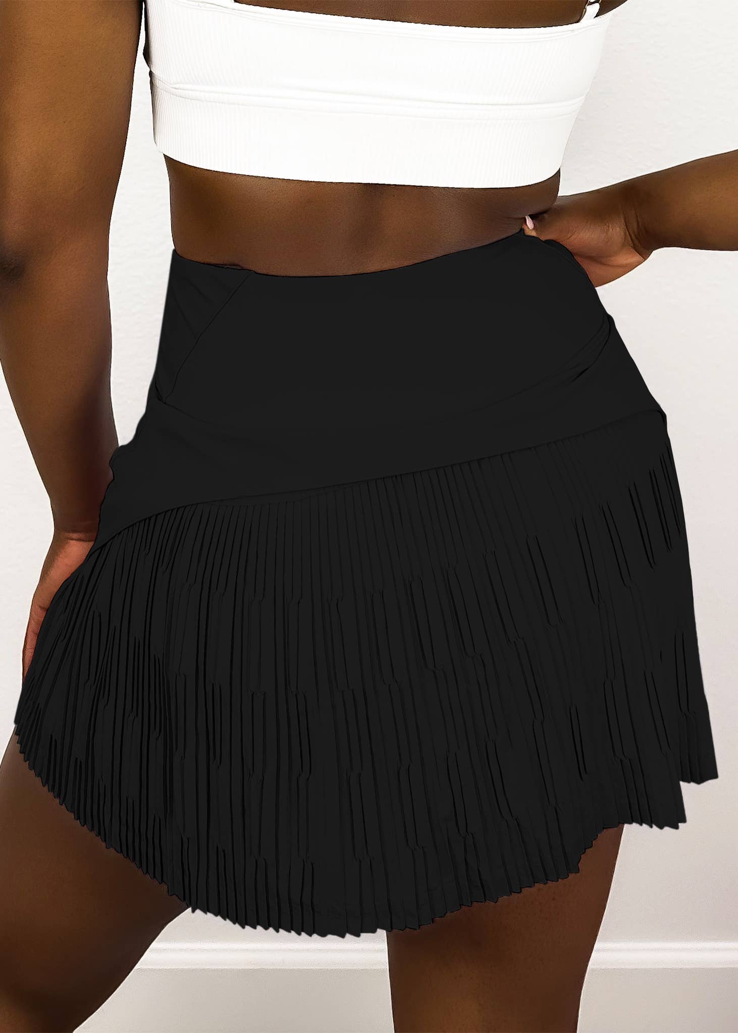 Active by Anna-Kaci – wholesale Athletic skirt – Women′s – Back Pleated Lined Tennis Skirt14