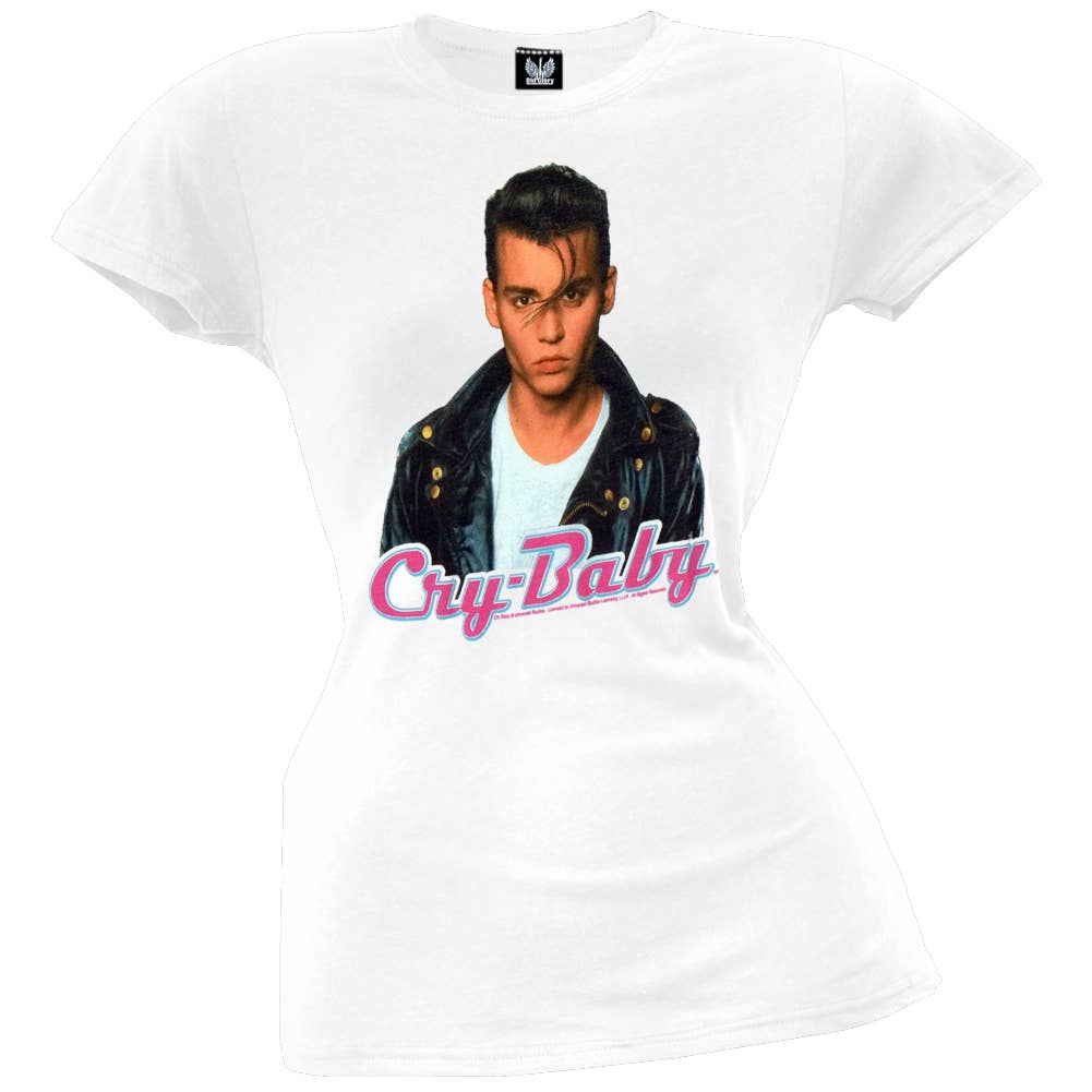 Official Store - Wholesale Screen Printed T-Shirt - Women's - Cry Baby - Face Women's Juniors T Shirt0