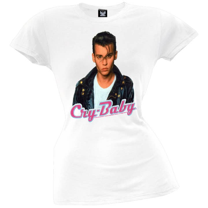 Official Store - Wholesale Screen Printed T-Shirt - Women's - Cry Baby - Face Women's Juniors T Shirt
