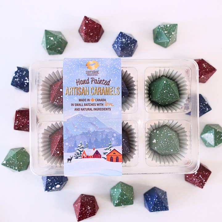 Succulent Chocolates & Sweets Inc - Wholesale Chocolate Box - Caramels - Box of 6 Winter Collection3