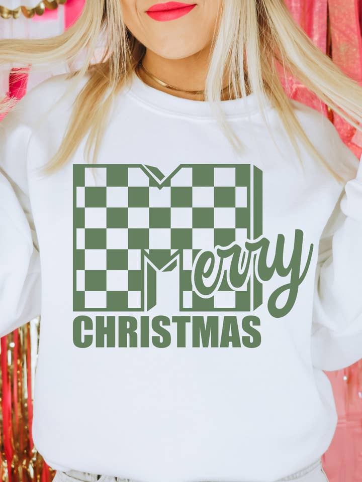 MTV Merry Christmas (Green) Crewneck Pullover for wholesale by Uncommon Label
