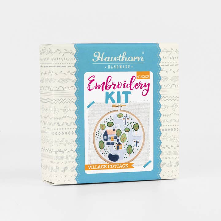 Hawthorn Handmade (US Duties Paid) - Wholesale Embroidery/cross-stitch supplies - Village Cottage Mini Embroidery Kit | Complete Craft Kit for Beginners1