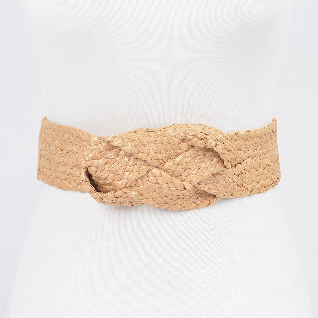 3AM BY H&D ACCESSORIES – Großhandel Gürtel – Damen – Elastischer geflochtener Strohgürtel1