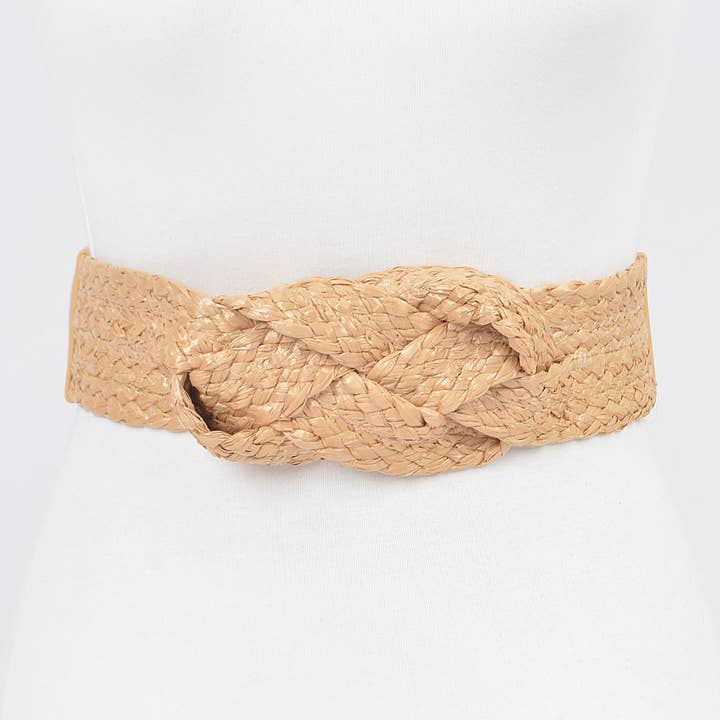 3AM BY H&D ACCESSORIES – Großhandel Gürtel – Damen – Elastischer geflochtener Strohgürtel1