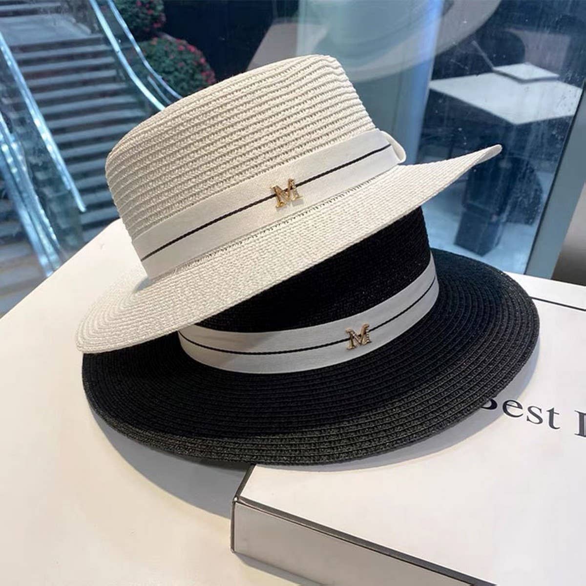 ACCITY - Wholesale Straw Hat - Women's - BEACH VACATION SUN FEDORA STRAW HATS FOR WOMEN_CWAH115114