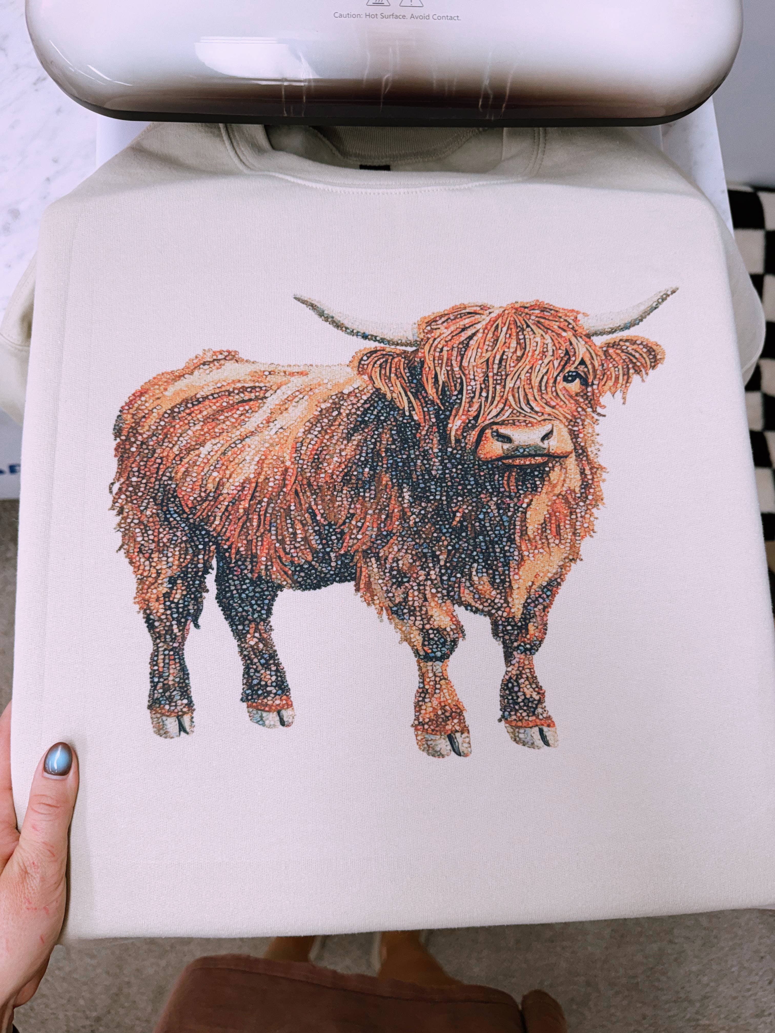 The Walking A - Wholesale Graphic Sweatshirt - Women's - THE BEDAZZLED HIGHLAND1