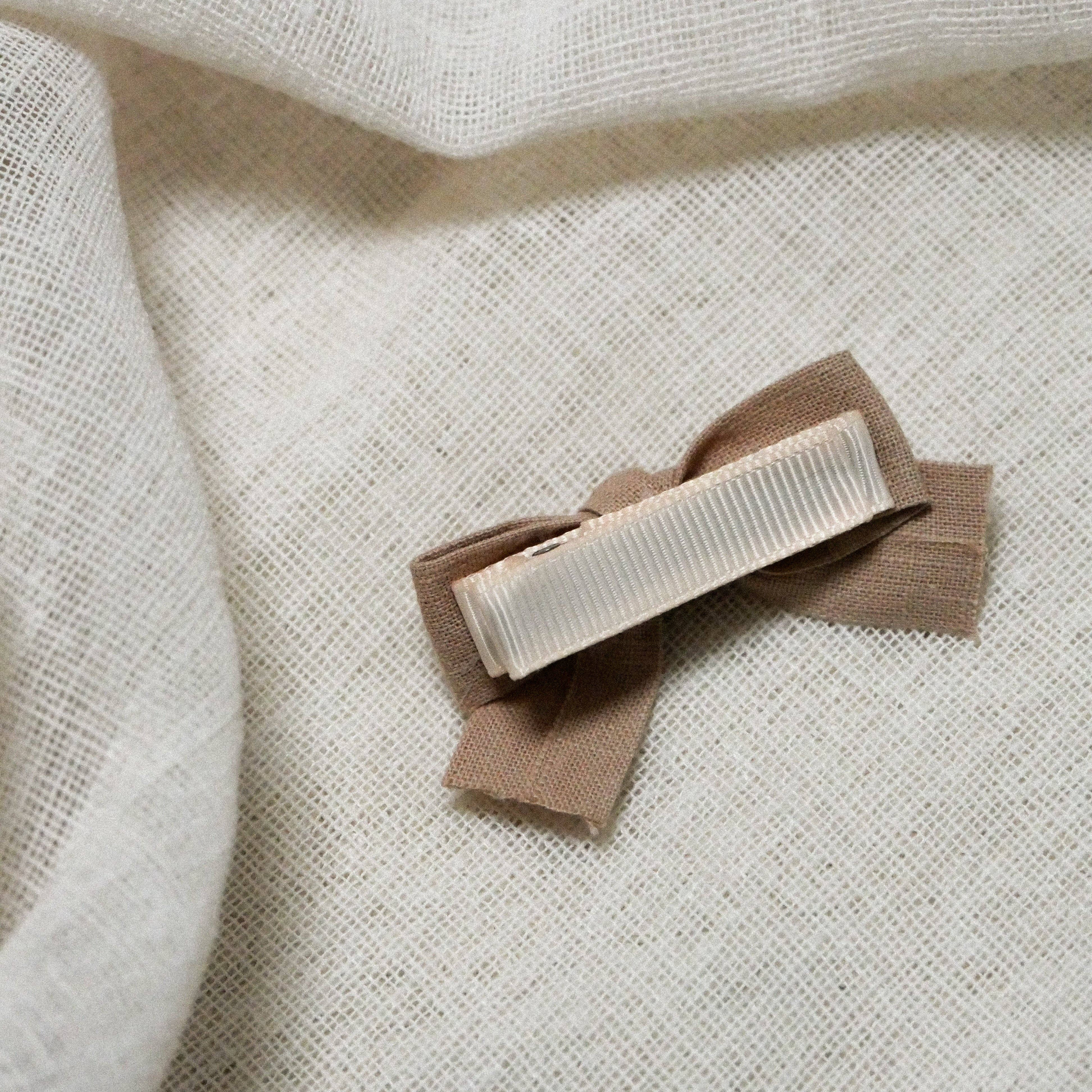 Gentil Coquelicot Paris - Wholesale Hair Accessories Set - Kids - Set vichy-taupe-flowers-plain beige hair clips5