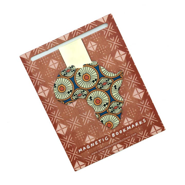 Pounded Yam Productions - Wholesale Bookmark - Magnetic Bookmarks - African Print (Circles)2