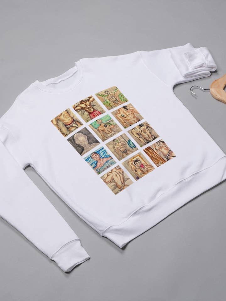 GRINDR GRID (uma série de 12 posts its) SWESTSHIRT por atacado de Paper 8