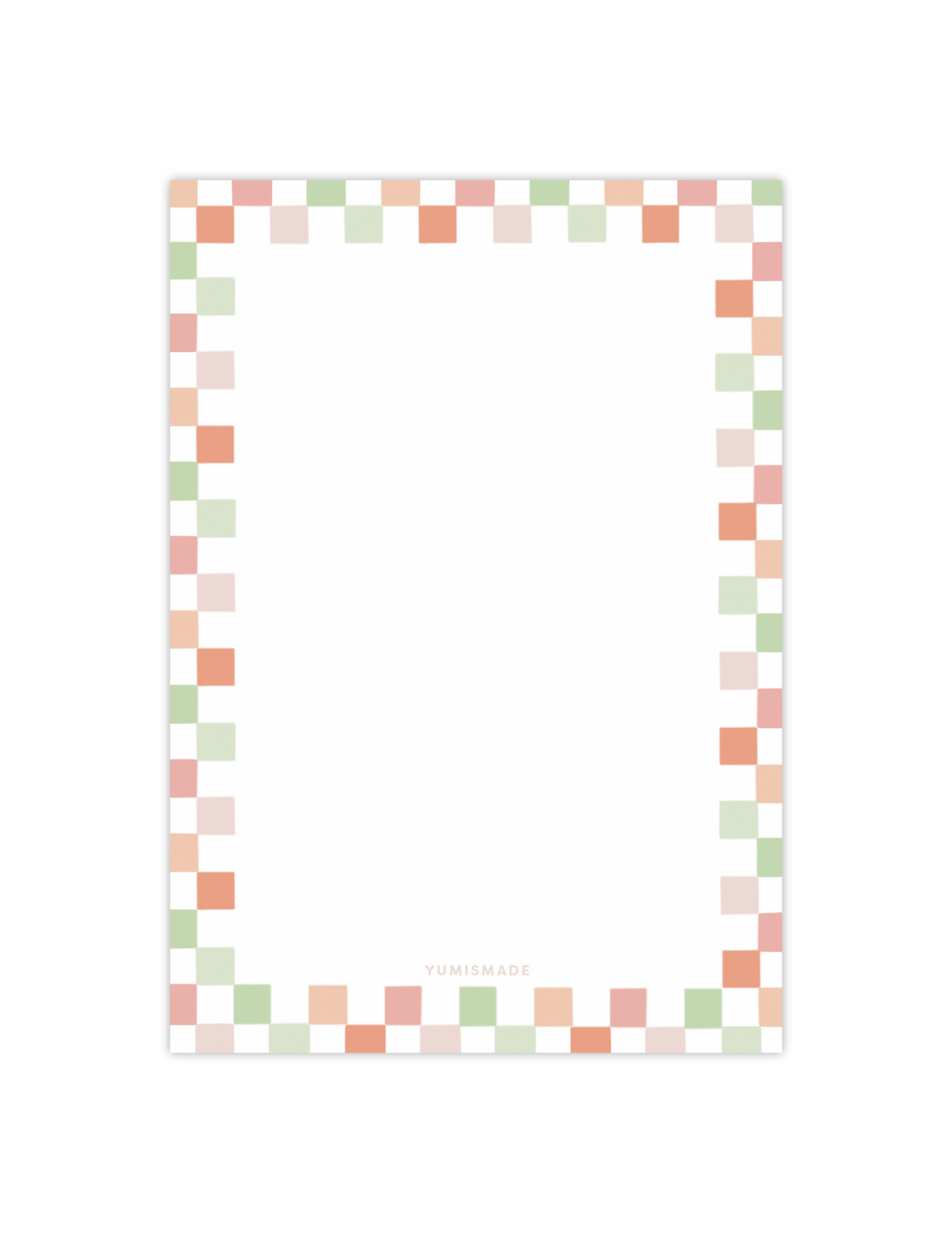 Yumismade - Wholesale Notepad - Checkered Pattern Blank Notepad1