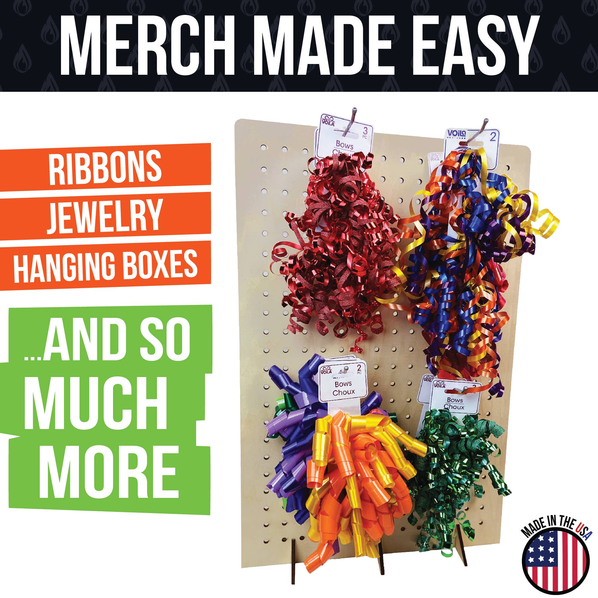 Torched Displays – wholesale Retailer display stand/case – Pegboard Display - Various Sizes and Colors67
