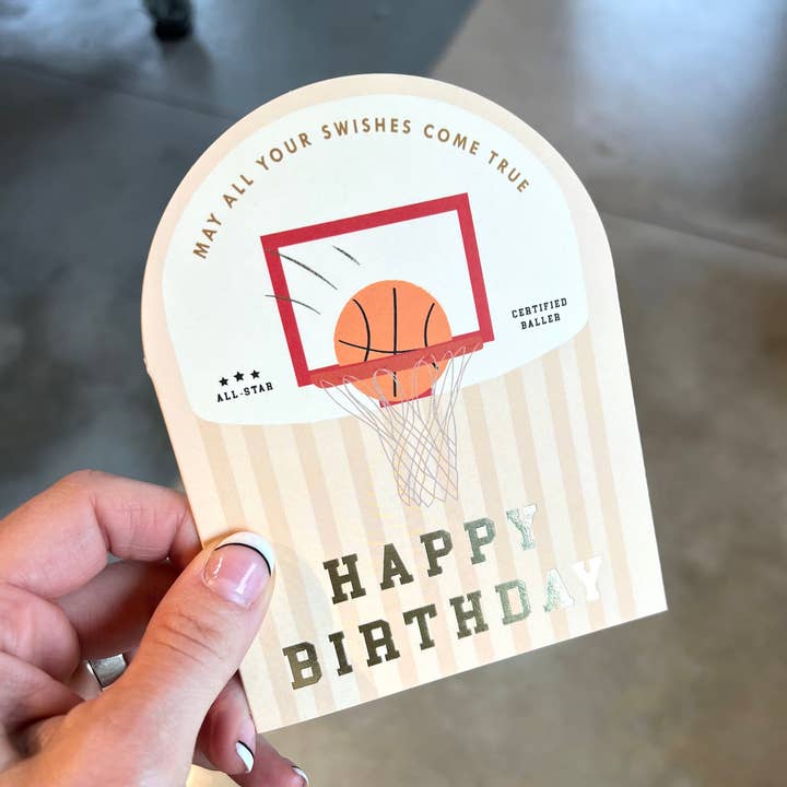 Ginger P. Designs - Wholesale Birthday Card - Baller Birthday Arch Greeting Card