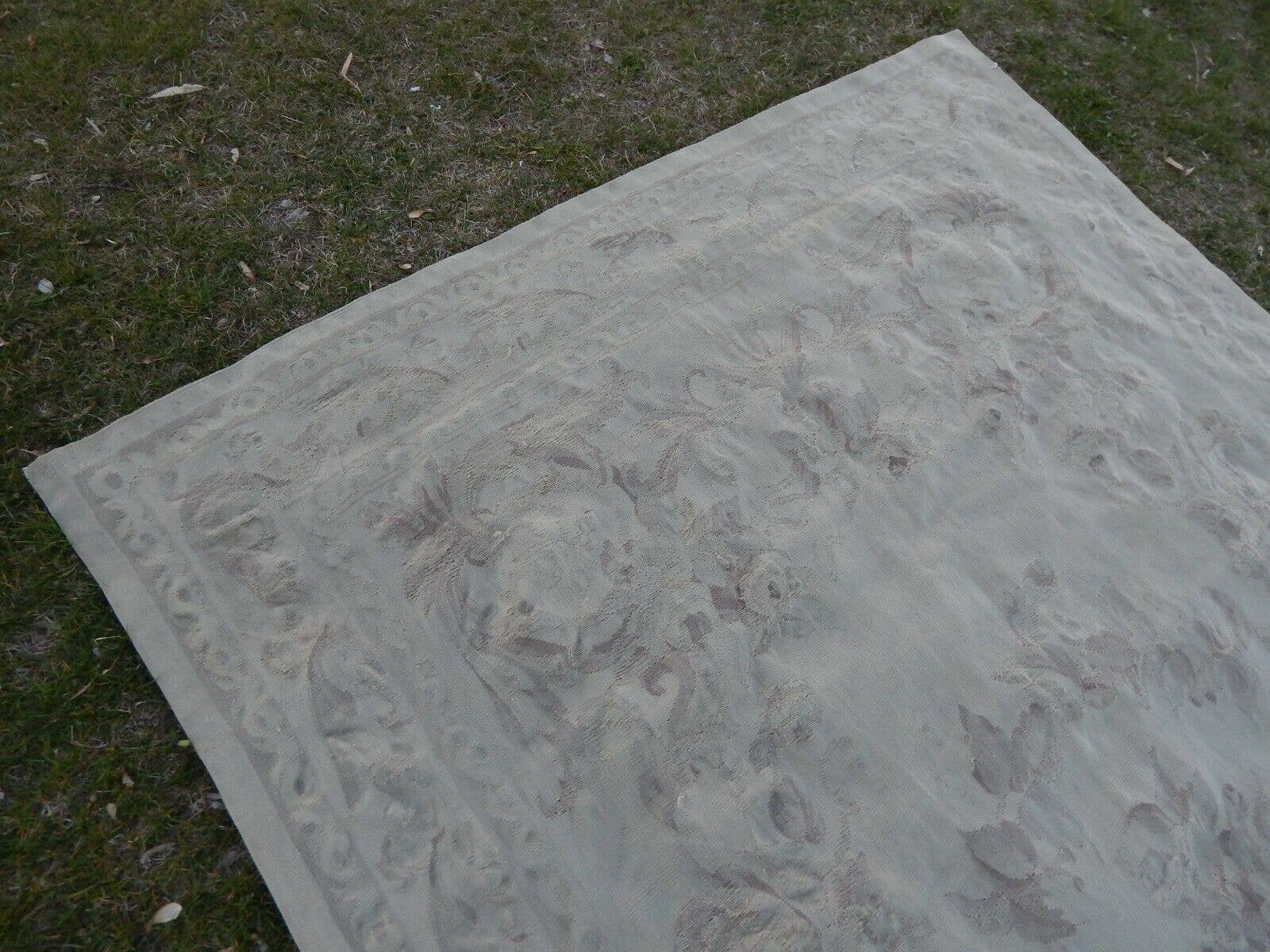 Vintage Pillows Store – Engroshandel Løst tæppe – Vintage Aubusson Style Kinesisk Tæppe - Uld Dekorative Tæppe - Indretning af hjemmet5