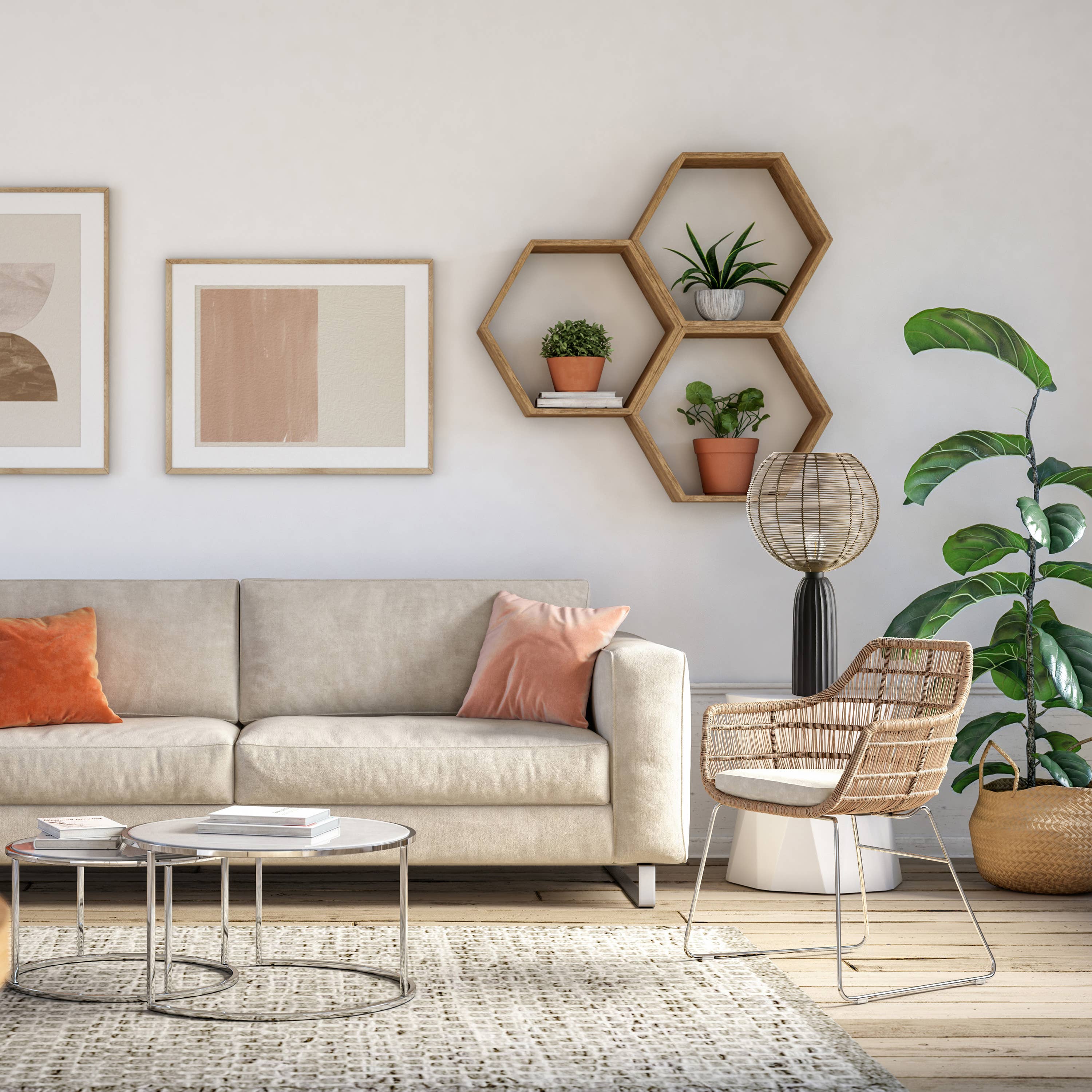 River of Goods - Wholesale Accent/Desk Lamp - 18.5"H Woven Brass Tone Wire Globe Shade Pillar Table Lamp3