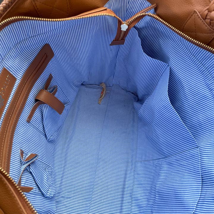 Hadley Pollet - Wholesale Tote Bag - Women's - Large Navy Zinnia Departure Tote3