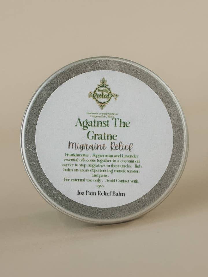 1oz Against The Graine Pain Relief Balm for wholesale by Blissfully Rooted LLC
