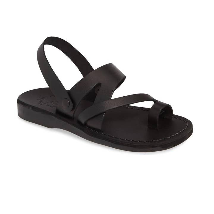 Benjamin - läder Slingback Sandal | Svart för wholesale av Jerusalem Sandals