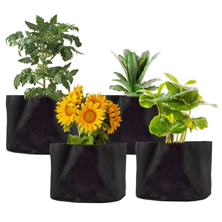 Kurated Korner - Wholesale Plant pot - Esterno 4-Gallon Black Grow Bags (4pk)