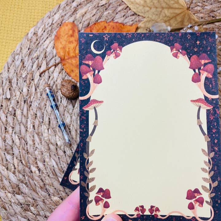 Split Moon Studios - Wholesale Notepad - Magic Mushroom Notepad A6 To-Do List