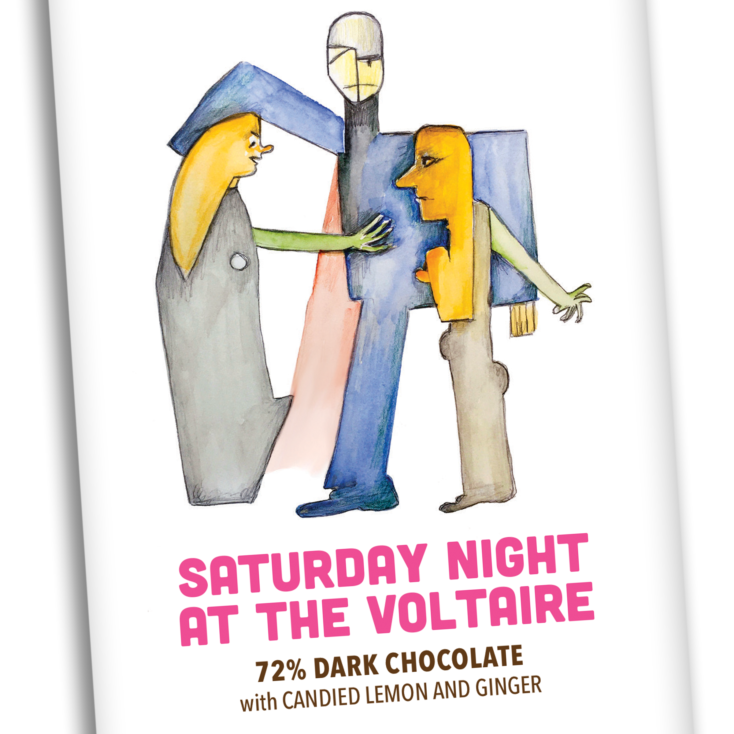 Beato Chocolates - Wholesale Chocolate Bar - Saturday Night at the Voltaire Chocolate Bar (75g/2.64oz)3