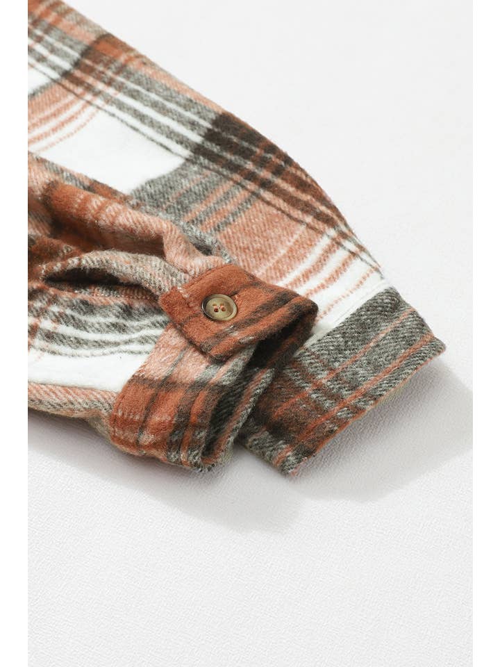 PartyEight - Wholesale Shirt Jacket/Shacket - Women's - Plaid Flap Pockets Shacket6