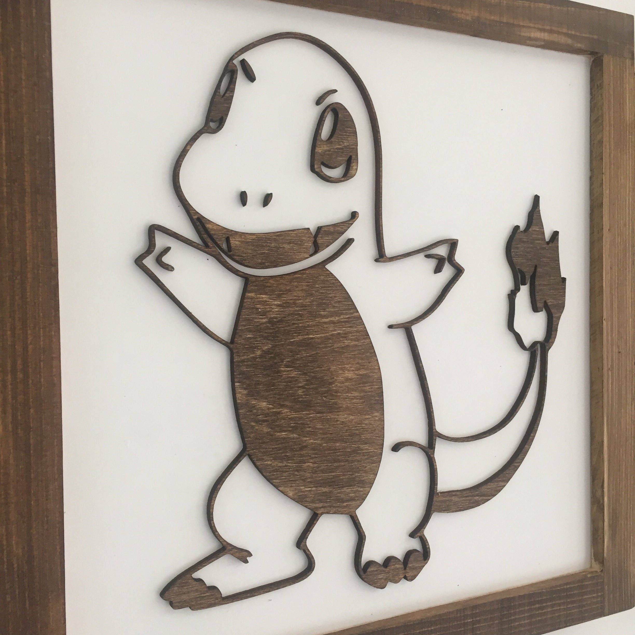 Nail and Hook Laser Cut Home Decor - Wholesale Sign - Personalized Pokémon Wood Sign – Custom Bedroom Decor Featuring Pikachu & Friends2