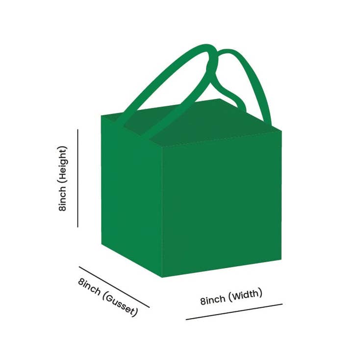 Non Woven Totes - Wholesale Tote Bag - Unisex - Custom Printed Non-Woven Bakery Tote Bags - 8x8x8 | Squared Tote Bags