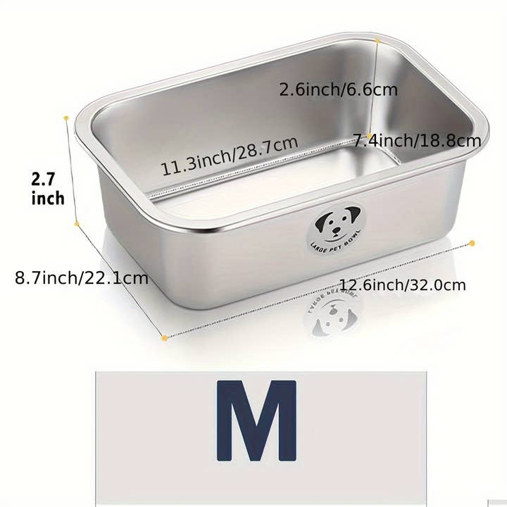 DIYSTORE – wholesale Pet bowl – Cat/dog – Stainless Steel Dog Bowls for Large Dogs, High Capacity Metal Dog Food Bowls, Ideal Food and Water Bowls for Large, X-Large, and Huge Dog