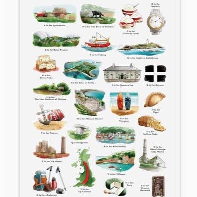 Torchon The Cornish Alphabet pour la vente par Simple Fine Food