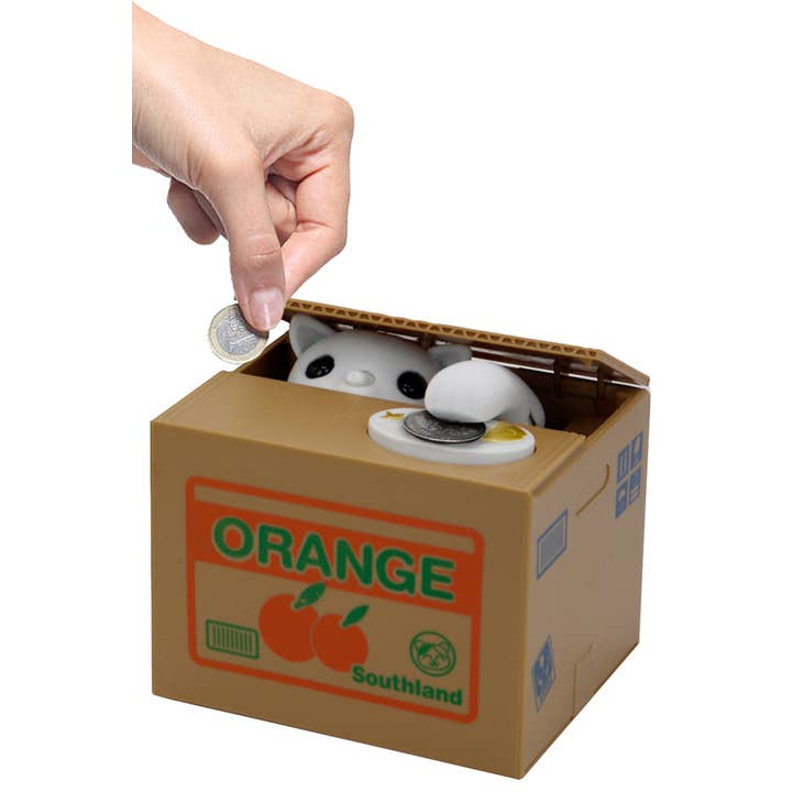 Cap Zone – Großhandel Sparschwein/Münzdose – Lucky Cat Mischief Sparschwein mit Gelddiebstahl