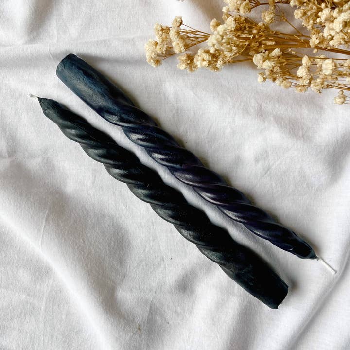 Rivage Candle - Wholesale Tapered Candle/Candlestick - Black Twisted Candles