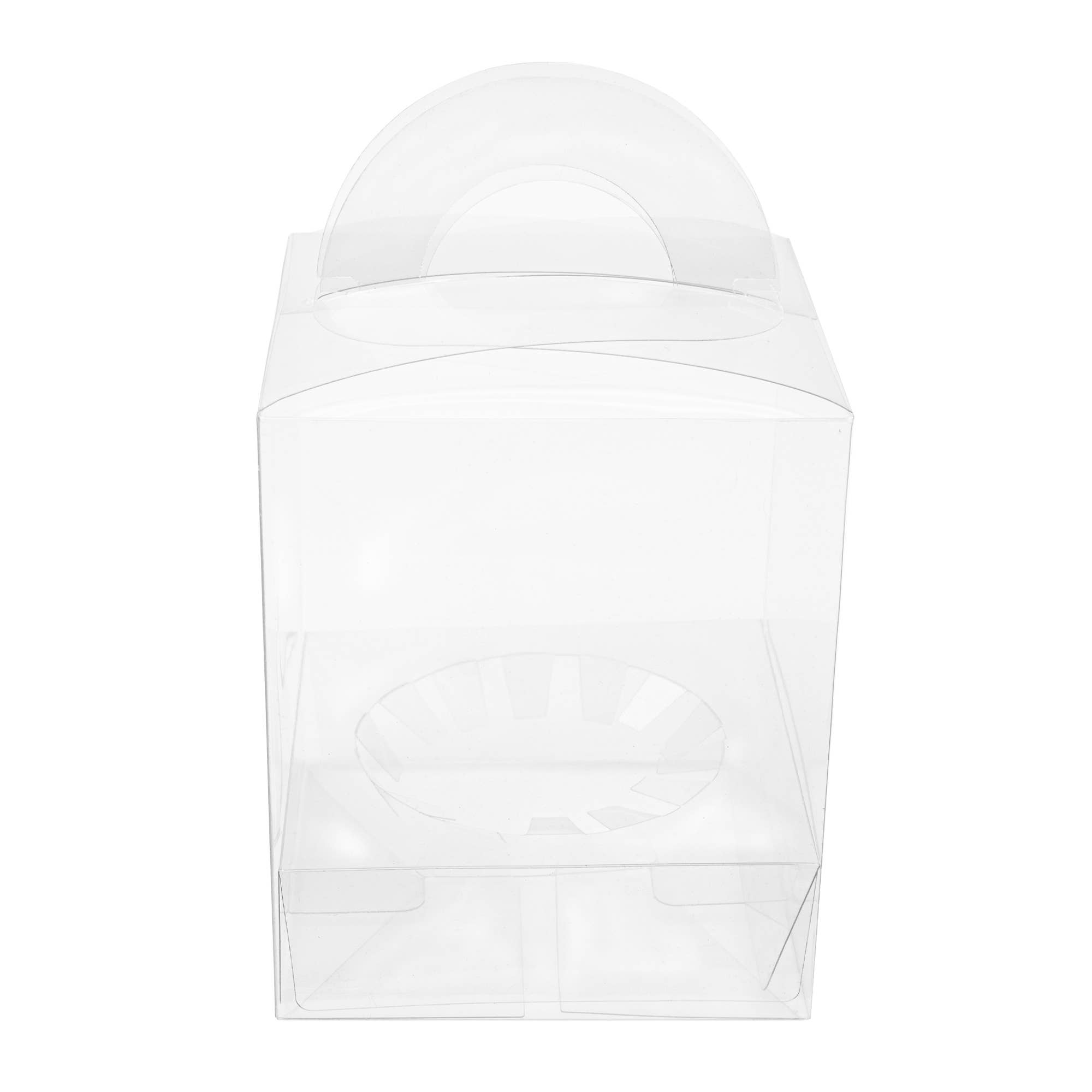 Portofino International Trading, USA - Wholesale Food Storage Container - Clear Plastic Cupcake Display Box with Top Handle (12pcs)1
