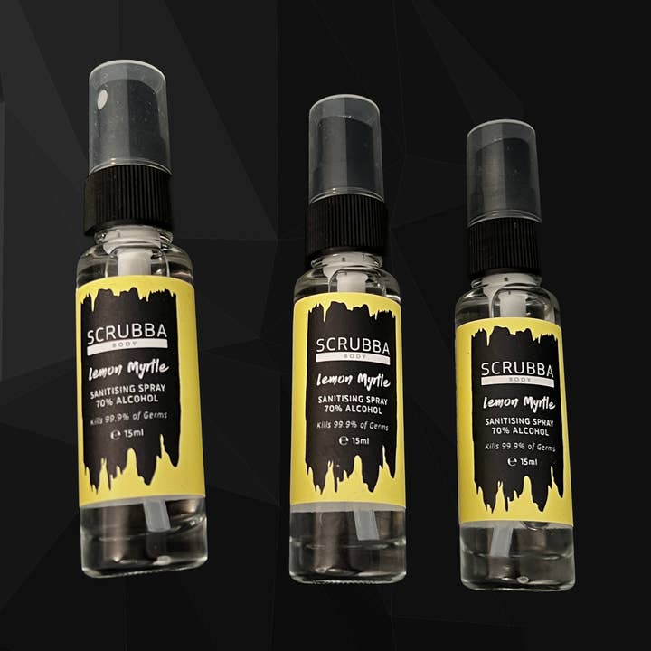 Scrubba Body - Wholesale Hand sanitiser - 3 x Lemon Myrtle Hand Sanitiser (3 Pack)0