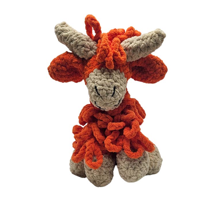 Ruadh die Highland-Kuh | Handgefertigtes Stofftier | Schottisch für den Großhandel von The Wonky Woolins