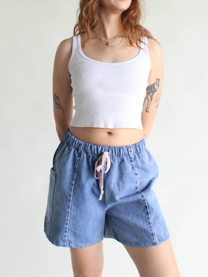 American Recycled Clothing - Wholesale Shorts - Women's - Denim Eco Short Bundle10