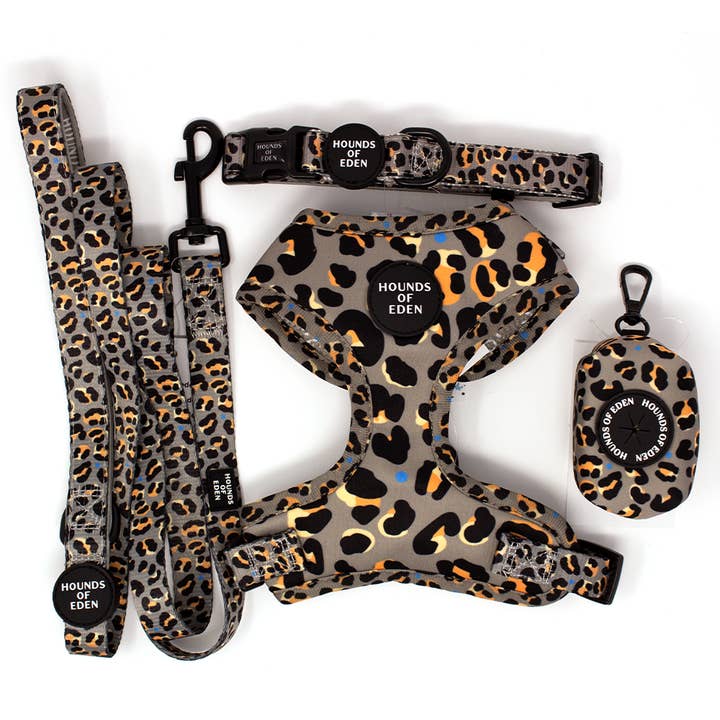 Hounds of Eden – Arnês – Cão por atacado – Steel Leopard - Arnês para cães cáqui/cinza9