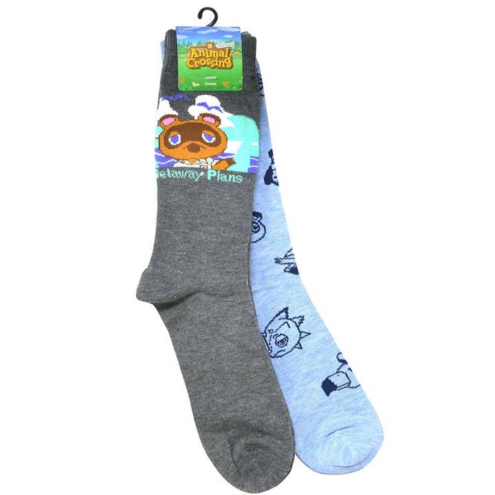 Calzini Uomo Animal Crossing 2 paia 6.5-12 per la vendita all'ingrosso da parte di Deluxe Import Trading