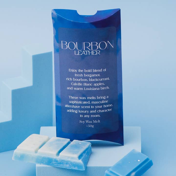 Parfum de Cuir Bourbon – Barre de Cire de Soja Très Parfumée à Casser pour la vente par The Gifting Knot Ltd