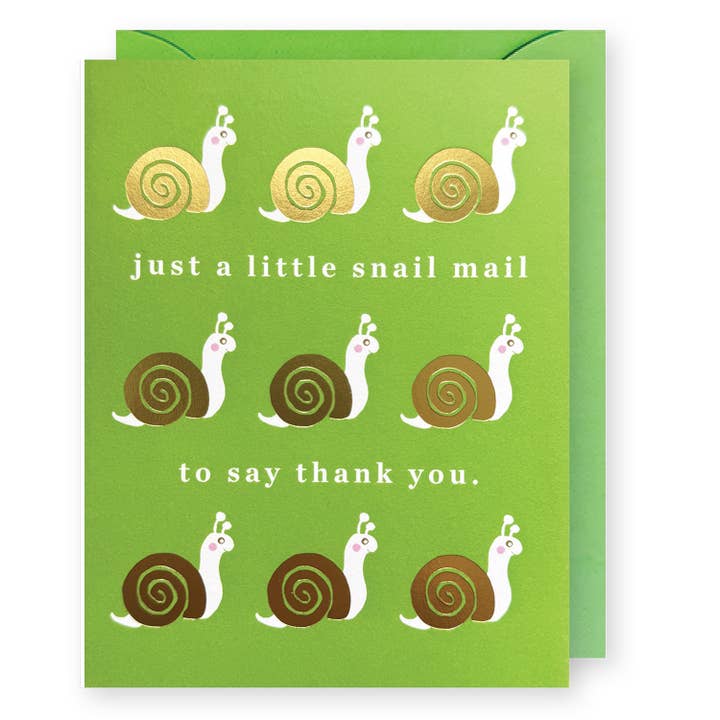 Snail Mail Thank You (boxed set of 8) for wholesale by J.Falkner Cards